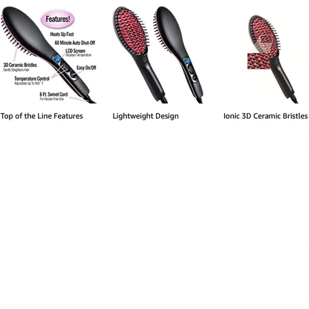 NEW Perfectly Straight Ceramic Hot Straightening Brush